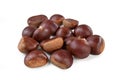 Chestnuts â Castagne,  Isolated on White Background Royalty Free Stock Photo
